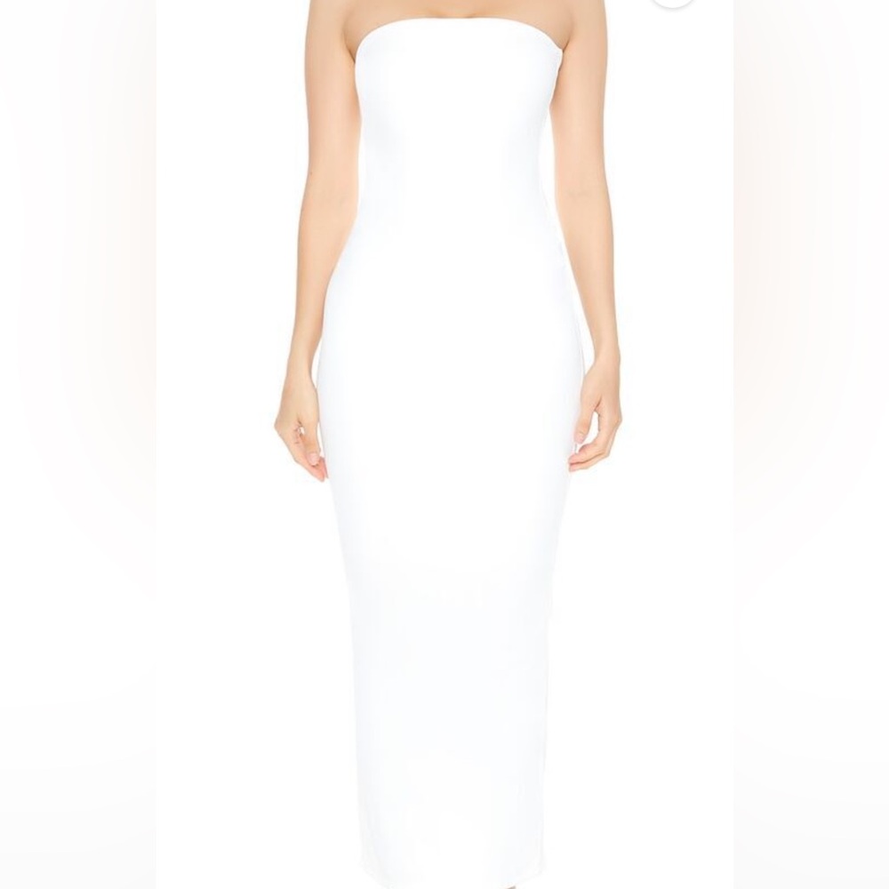 White tub top dress